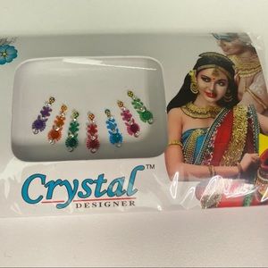 7 Multicolored Long Forehead Bindis